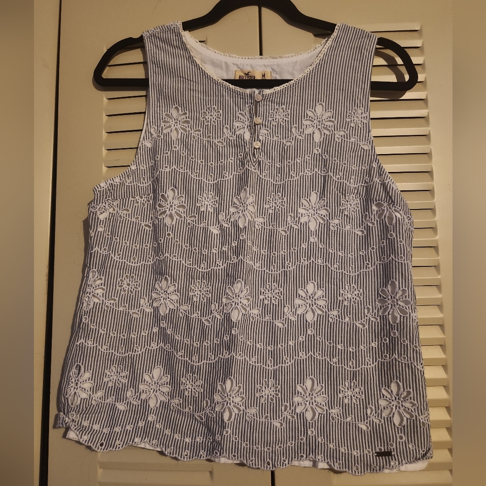 Hollister Eyelet Sleeveless Top
